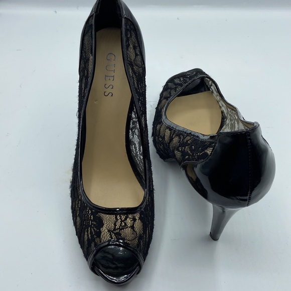 Guess Black Lace High Heels, size - 8.5 M in good condition. - Picture 7 of 7